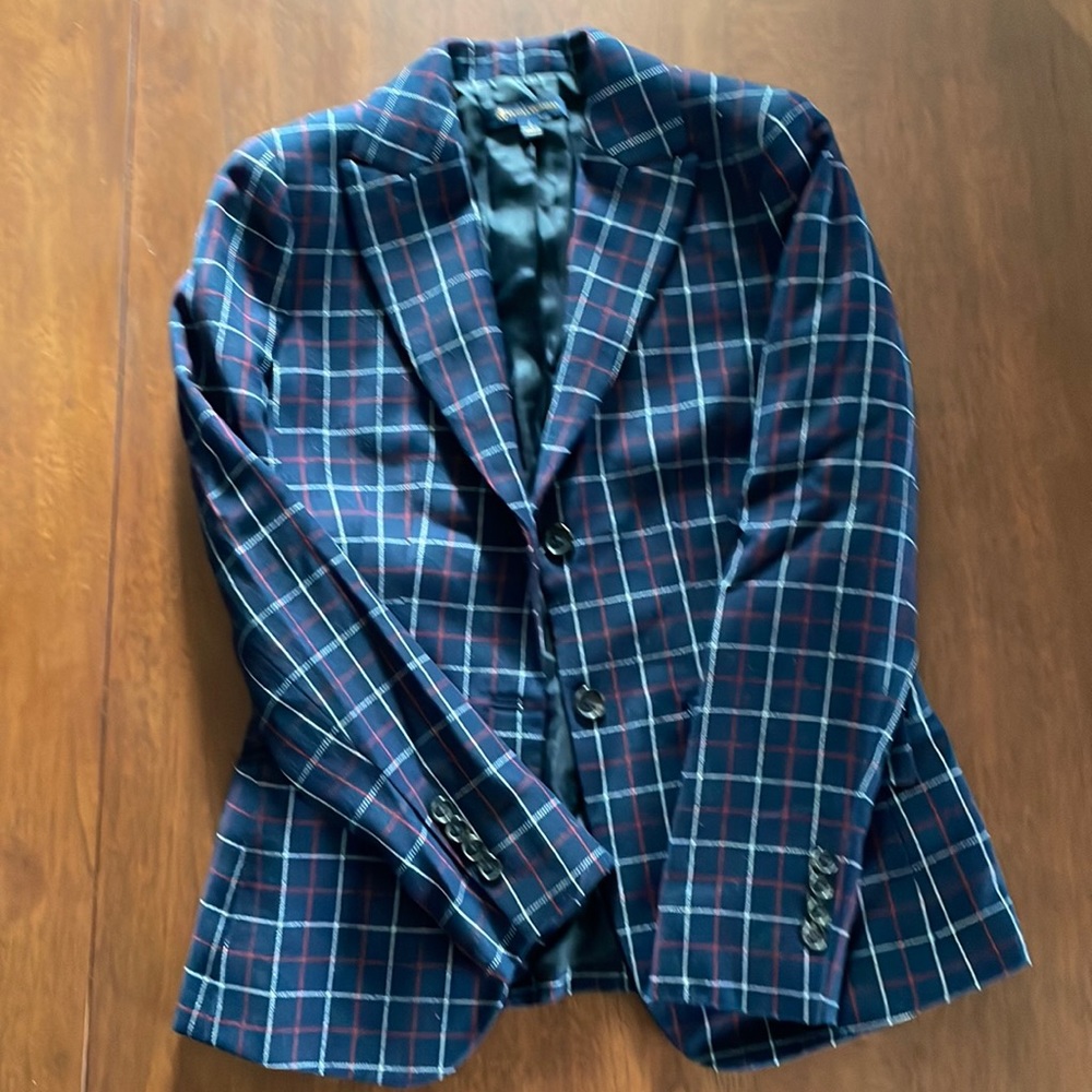 Navy Plaid Wool Brooks Brothers Blazer
